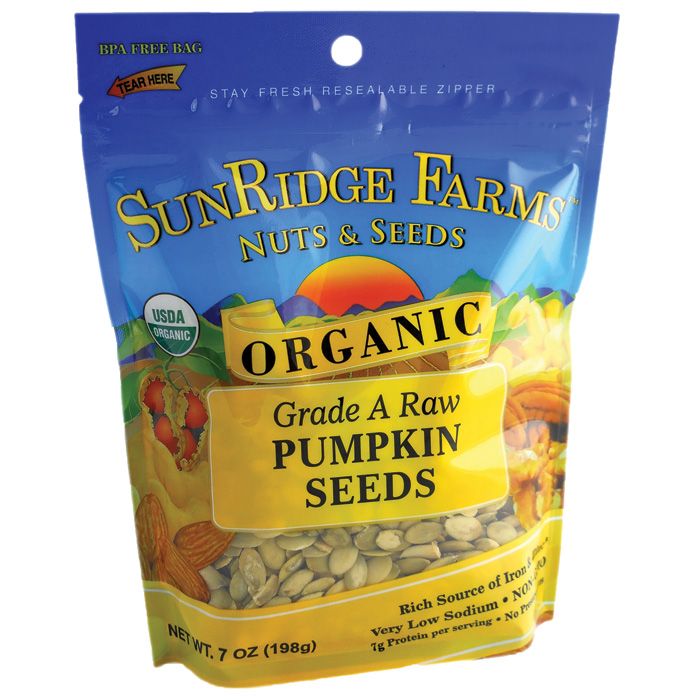SUNRIDGE FARMS SUNRIDGE ORGANIC PUMPKIN SEEDS