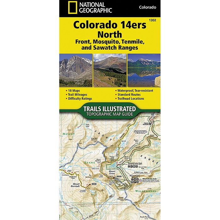 NATIONAL GEOGRAPHIC COLORADO 14ERS NORTH No.1302