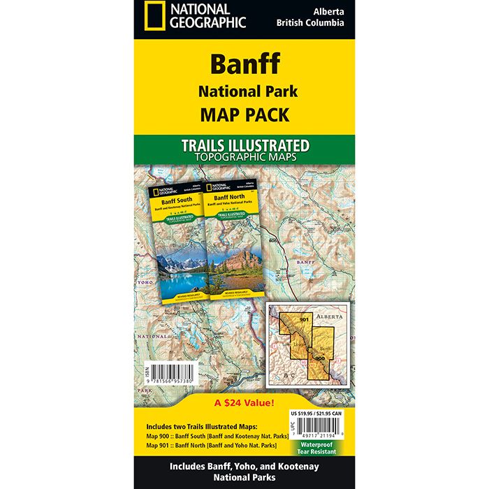 NATIONAL GEOGRAPHIC BANFF NATIONAL PARK MAP PACK BUNDLE