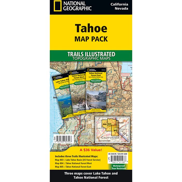 NATIONAL GEOGRAPHIC TAHOE MAP PACK BUNDLE