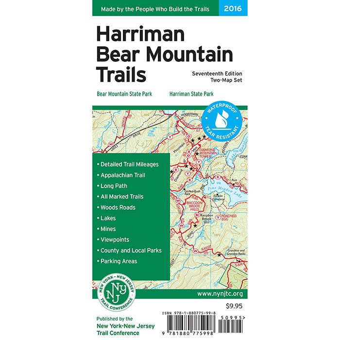 NYNJ TRAIL CONFRNCE HARRIMAN BEAR MOUNTAIN TRAILS MAP