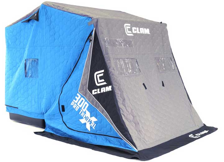 Clam Outdoors Clam X300 Pro Thermal XT Fish Trap 3 Person Portable Ice Fishing Shelter