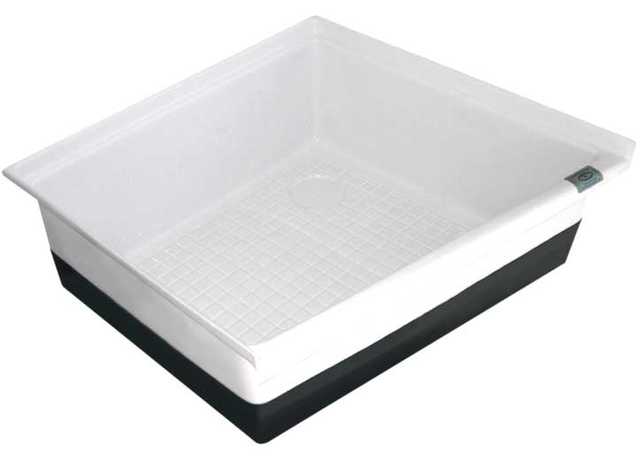Icon Technologies Limited RV Icon RV Angled Entry Shower Pan - 24" x 23" x 10" - Polar White