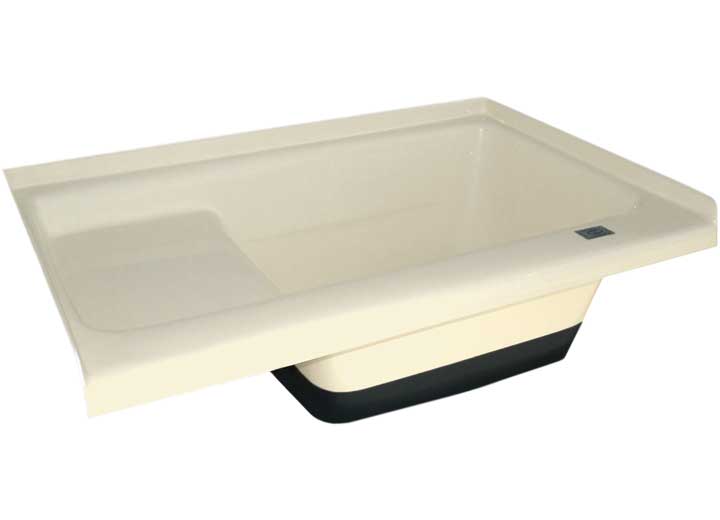 Icon Technologies Limited RV Icon Sit in Step RV Bath Tub with Right Hand Drain - 36" x 24" x 13" - Colonial White