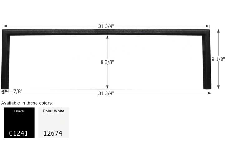Icon Technologies Limited RV STEP TRIM, STANDARD, BLACK