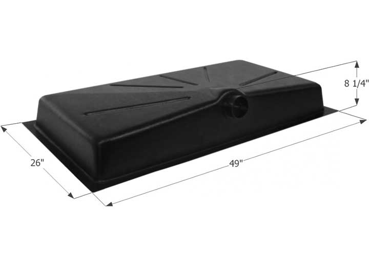 Icon Technologies Limited RV Icon RV Waste Holding Tank with Center Side Drain & 3" Spigot Fitting - 25 Gallon Capacity