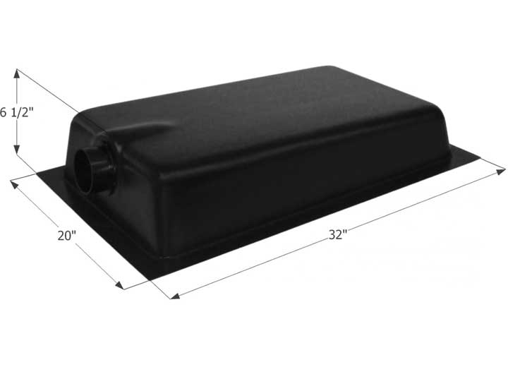 Icon Technologies Limited RV Icon RV Waste Holding Tank w/Center End Drain, 3" Spigot Fitting, 4 Level Sensors, 10 Gallon Capacity
