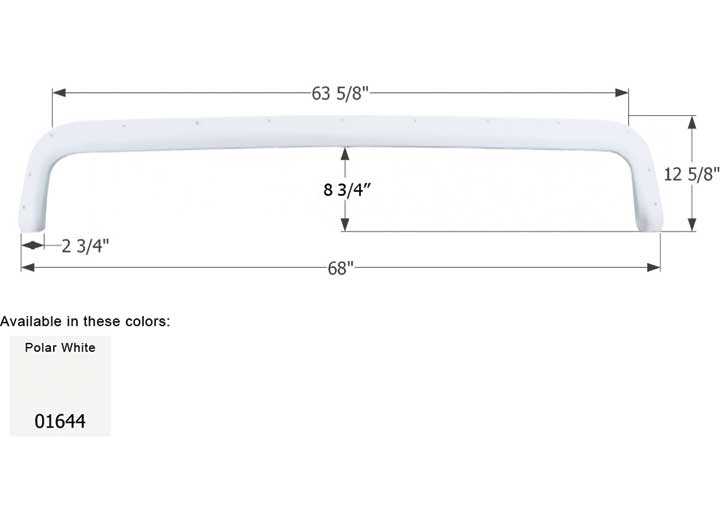 Icon Technologies Limited RV FENDER SKIRT, TANDEM, FLEETWOOD, FS735, POLAR WHITE