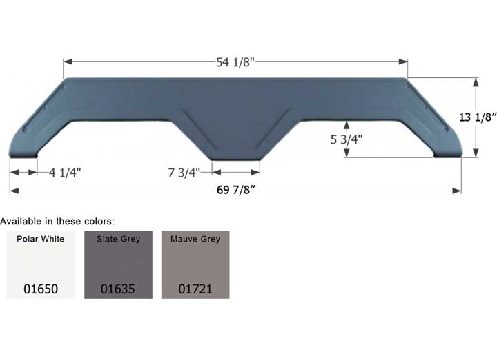 Icon Technologies Limited RV FENDER SKIRT, TANDEM, GLENDALE, FS777, POLAR WHITE
