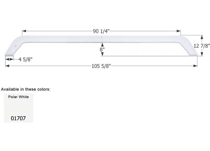 Icon Technologies Limited RV FENDER SKIRT, TRIPLE, FOREST RIVER, FS1707, POLAR WHITE