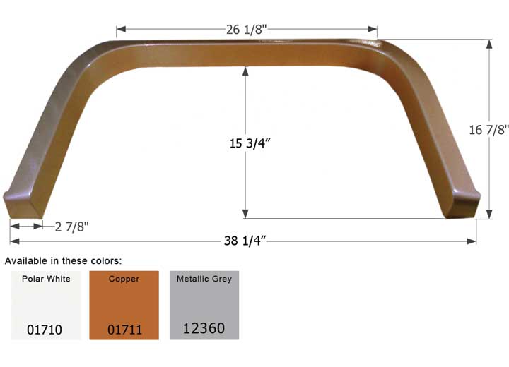 Icon Technologies Limited RV FENDER SKIRT, SINGLE, COACHMEN, FS1710, POLAR WHITE