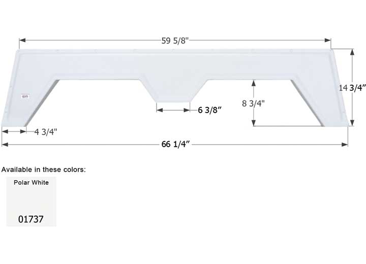 Icon Technologies Limited RV FENDER SKIRT, TANDEM, KUSTOM KOACH, FS1737, POLAR WHITE