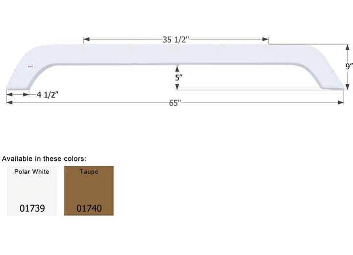 Icon Technologies Limited RV FENDER SKIRT, TANDEM, R-VISION, FS1739, TAUPE