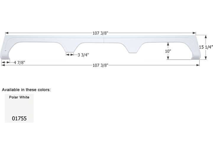 Icon Technologies Limited RV FENDER SKIRT, TRIPLE, TETON HOMES, FS1755, POLAR WHITE
