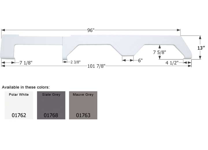 Icon Technologies Limited RV FENDER SKIRT, TANDEM, GLENDALE, FS1762, MAUVE GREY,STEPTRIM