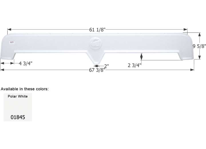 Icon Technologies Limited RV FENDER SKIRT, TANDEM, THOR, FS1845, POLAR WHITE