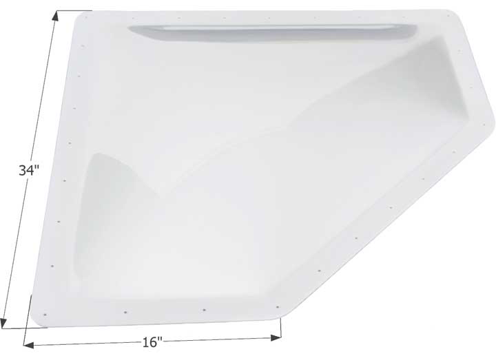 Icon Technologies Limited RV Icon Neo Angle RV Skylight, 30" x 13" - Translucent White