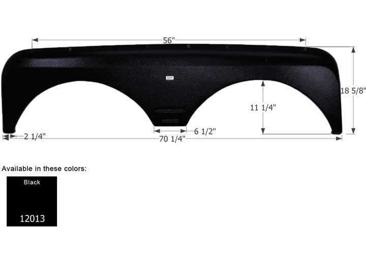 Icon Technologies Limited RV FENDER SKIRT, TANDEM, GULF STREAM, FS2013, BLACK