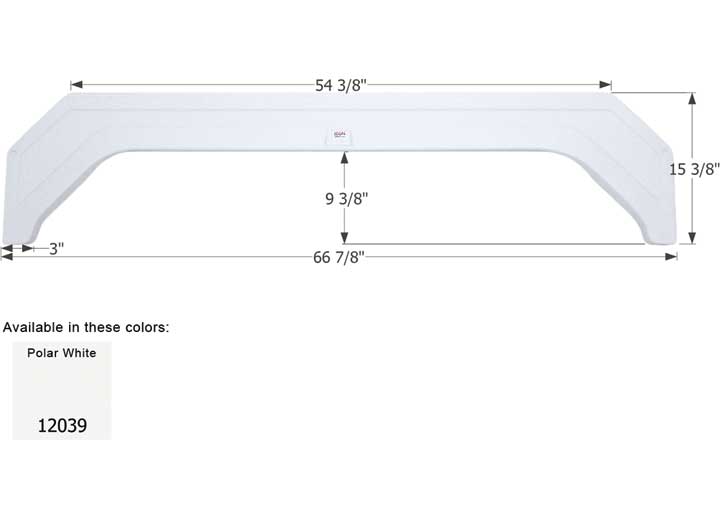 Icon Technologies Limited RV FENDER SKIRT, TANDEM, THOR, FS2039, POLAR WHITE