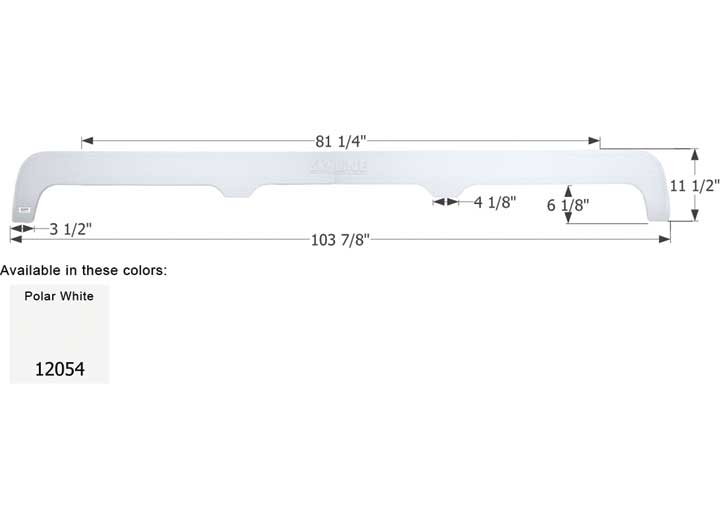 Icon Technologies Limited RV FENDER SKIRT, TRIPLE, SKYLINE, FS2054, POLAR WHITE