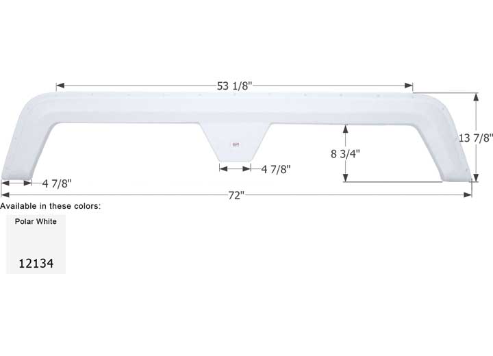 Icon Technologies Limited RV Icon Replacement Tandem Axle Fender Skirt for Kaddy Kruiser & Mckenzie RVs - Polar White