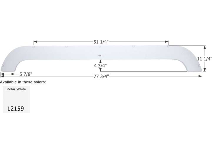 Icon Technologies Limited RV FENDER SKIRT, TANDEM, FLEETWOOD, FS2159, POLAR WHITE