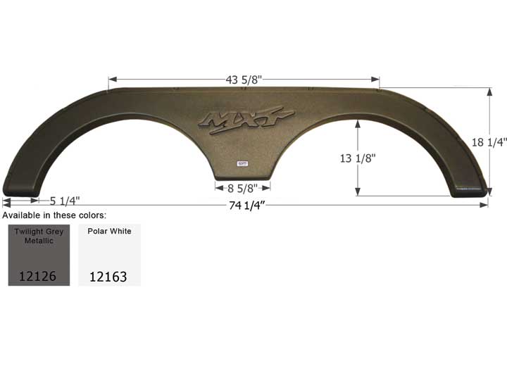 Icon Technologies Limited RV FENDER SKIRT, TANDEM, KZ, FS2126, POLAR WHITE