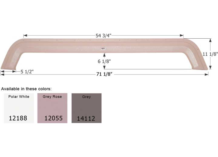 Icon Technologies Limited RV FENDER SKIRT, TANDEM, FOREST RIVER, FS2055, POLAR WHITE