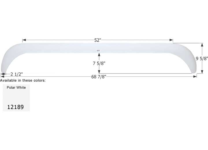 Icon Technologies Limited RV Icon Replacement Tandem Axle Fender Skirt for Layton RVs - Polar White