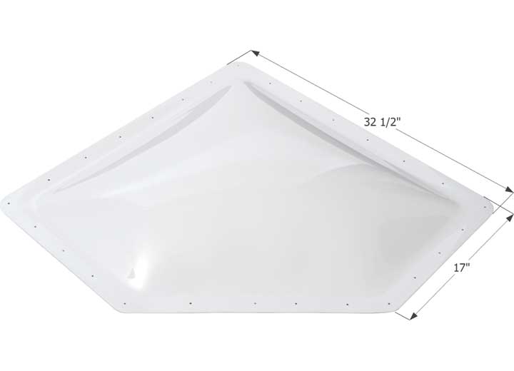 Icon Technologies Limited RV Icon Neo Angle RV Skylight, 28.5" x 14" - Translucent White