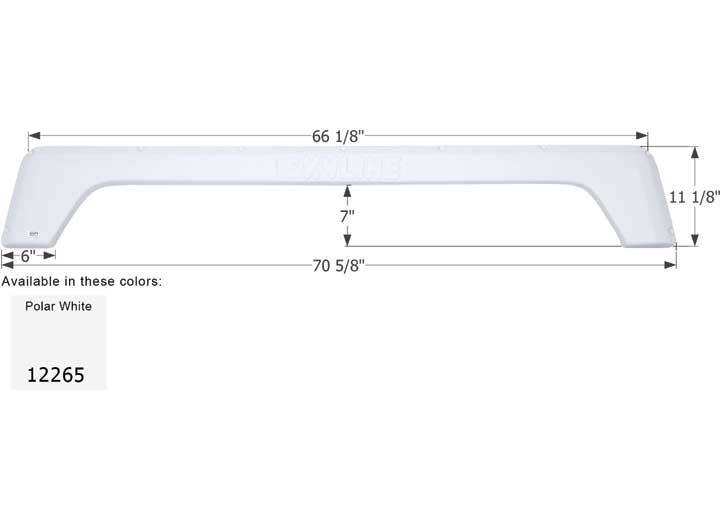 Icon Technologies Limited RV FENDER SKIRT, TANDEM, SKYLINE, FS2265, POLAR WHITE