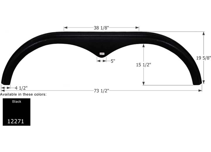 Icon Technologies Limited RV FENDER SKIRT, TANDEM, PACE AMERICA, FS2271, BLACK