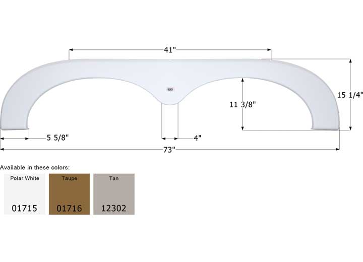 Icon Technologies Limited RV Icon Replacement Tandem Axle Fender Skirt for Keystone RVs - Tan