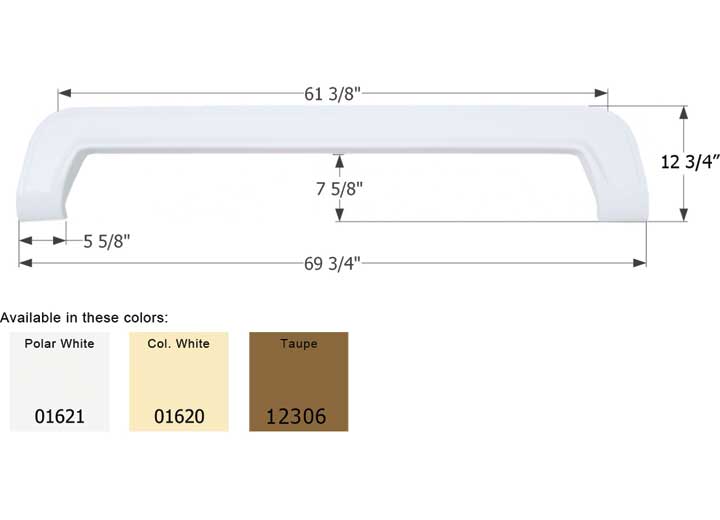Icon Technologies Limited RV Icon Replacement Tandem Axle Fender Skirt for Thor RVs - Taupe
