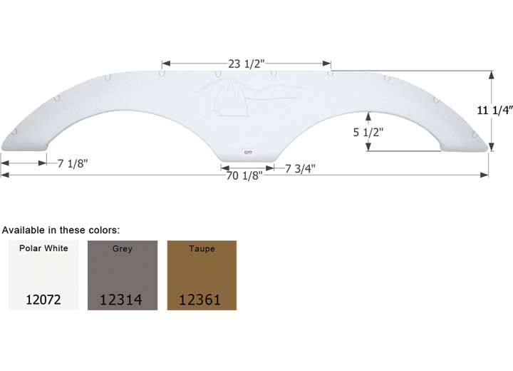 Icon Technologies Limited RV Icon Replacement Tandem Axle Fender Skirt for Forest River RVs - Grey