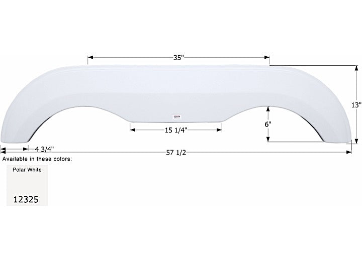 Icon Technologies Limited RV FENDER SKIRT, TANDEM, AWARD, FS2325, POLAR WHITE