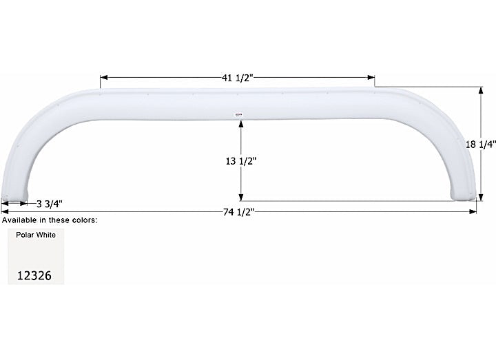 Icon Technologies Limited RV FENDER SKIRT, TANDEM, NEWMAR, FS2326, POLAR WHITE