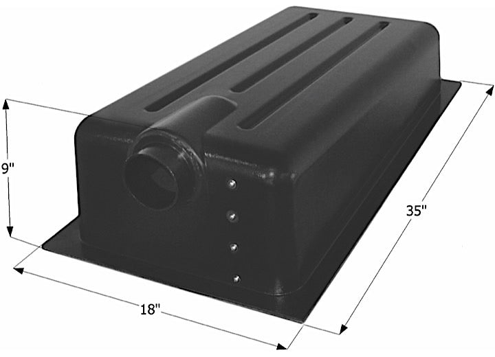 Icon Technologies Limited RV Icon RV Waste Holding Tank with Center End Drain & 3" Spigot Fitting - 13 Gallon Capacity