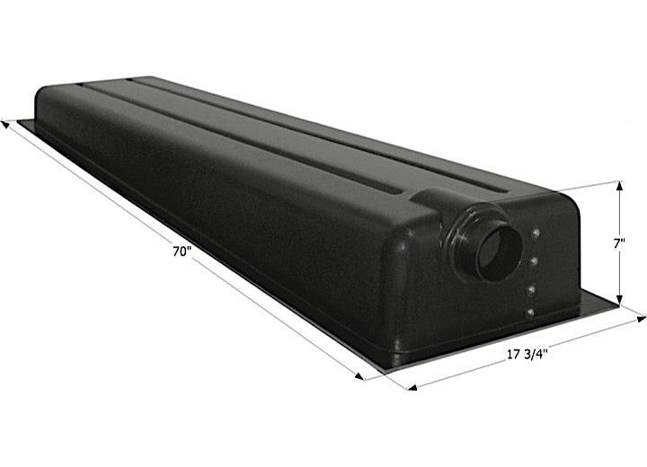 Icon Technologies Limited RV Icon RV Waste Holding Tank - Left End Drain, 70"x17.75"x7", 3" Spigot Fitting, 21 Gallon Capacity