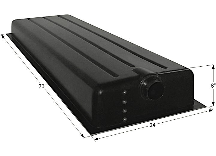 Icon Technologies Limited RV Icon RV Waste Holding Tank - Center End Drain, 70"x24"x8", 3" Spigot Fitting, 39 Gallon Capacity