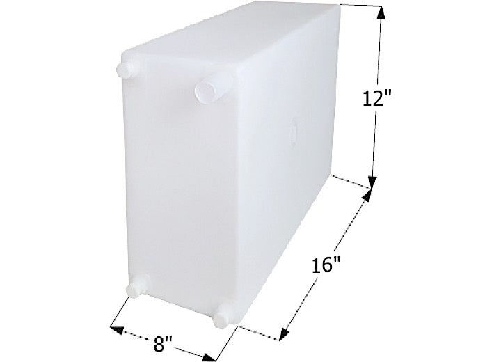 Icon Technologies Limited RV FRESH WATER TANK, WT2474, 16X12X8, 6 GAL W/3/8IN FITTINGS
