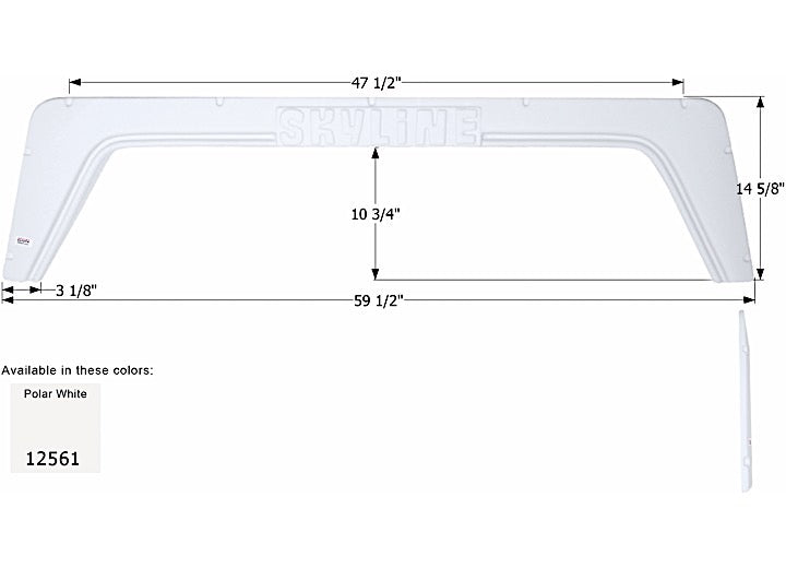 Icon Technologies Limited RV FENDER SKIRT, TANDEM, SKYLINE, FS2561, POLAR WHITE