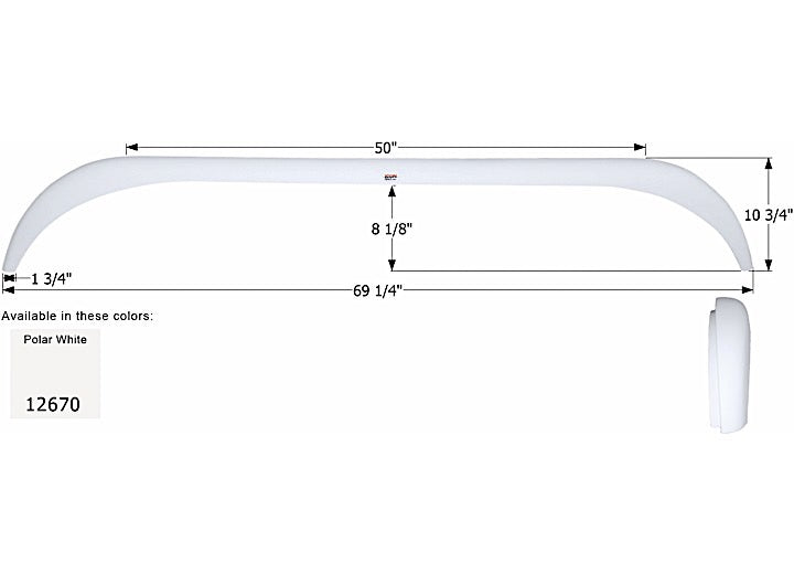 Icon Technologies Limited RV FENDER SKIRT, TANDEM, WEEKEND WARRIOR, FS2670, POLAR WHITE