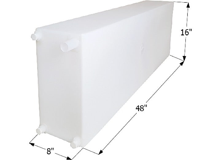 Icon Technologies Limited RV FRESH WATER TANK, WT2469, 48X16X8, 25 GAL W/1/2IN FITTINGS