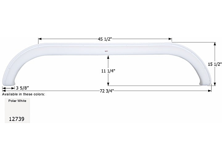 Icon Technologies Limited RV FENDER SKIRT, TANDEM, NEWMAR, FS2739, POLAR WHITE