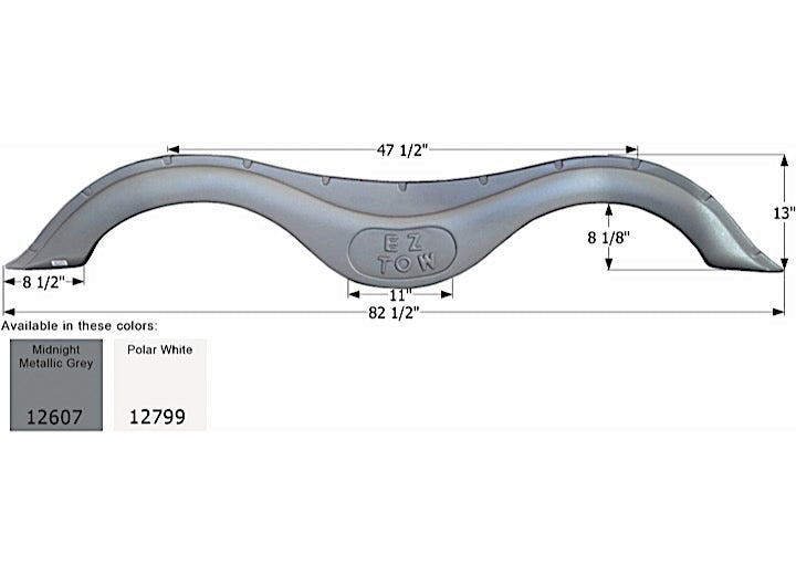 Icon Technologies Limited RV FENDER SKIRT, TANDEM, PRIME TIME RV, FS2607, POLAR WHITE