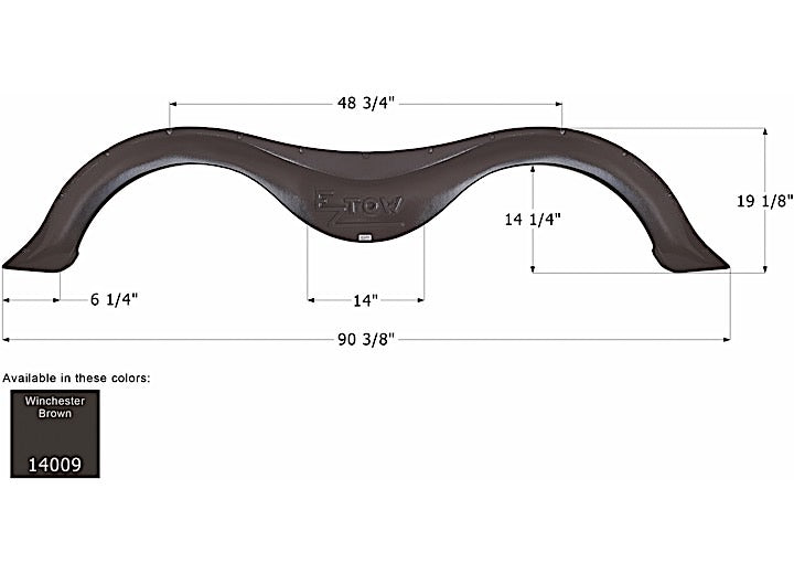 Icon Technologies Limited RV FENDER SKIRT, TANDEM, PRIME TIME RV, FS4009, WINCHESTER BROWN