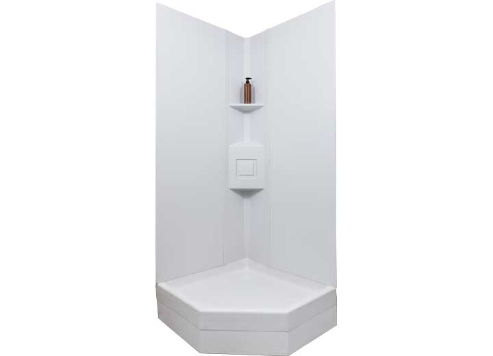 Icon Technologies Limited RV CUSTOMIZABLE NEO ANGLE SHOWER MODULAR SURROUND KIT (FOR A 90 DEG ANGLE)