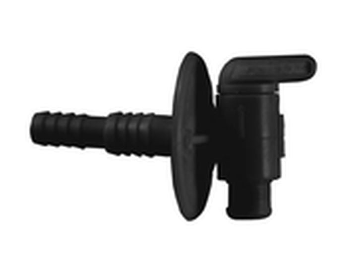 JR Products DRAIN COCK - DUAL BARBED, BLACK