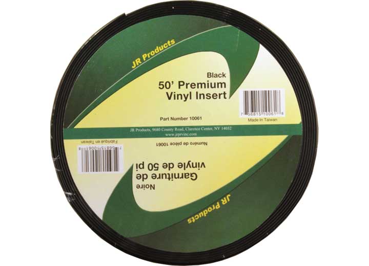 JR Products 50FT PREMIUM VINYL INSERT, BLACK